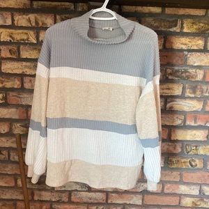 Buckle Long Sleeve Light Weight Sweater